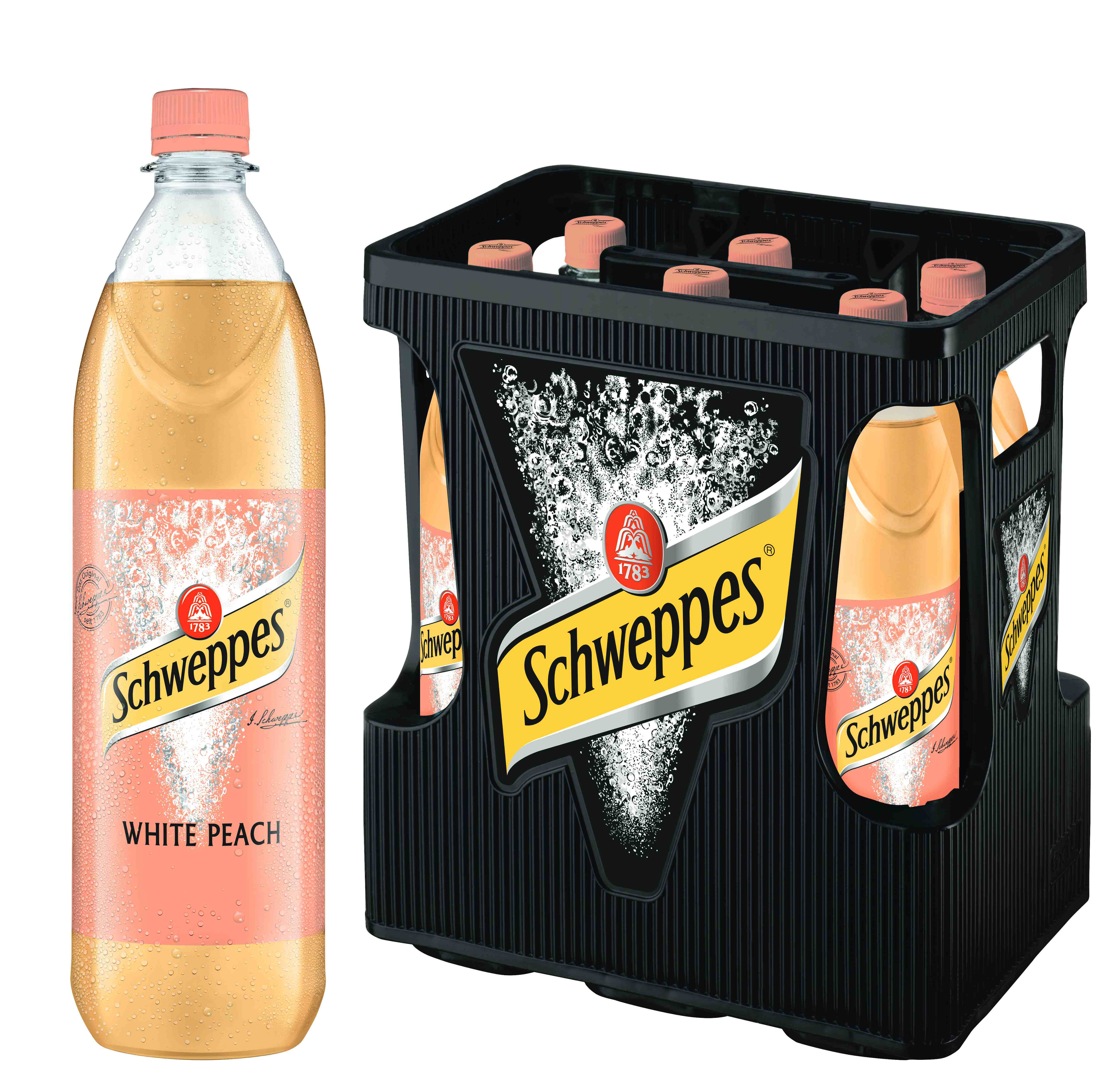 Schweppes White Peach 1 Liter – buy online now! Schweppes –German Sof, $  6,28